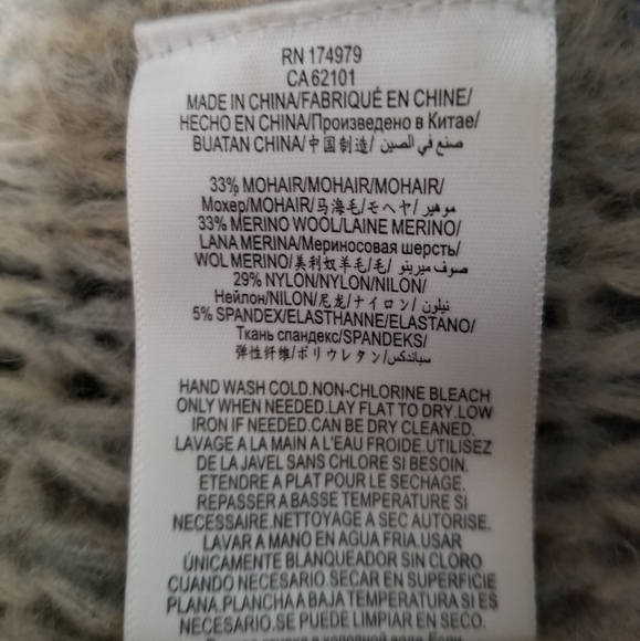 Bcbgmaxazria Cerulean Mock Neck Slouchy Sweater Mohair Wool Tunic Size Small - Picture 12 of 12